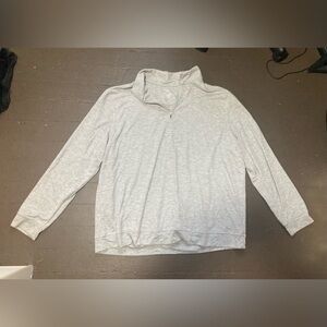 George Men's Light Gray Zip Up Sweater Size 2xl